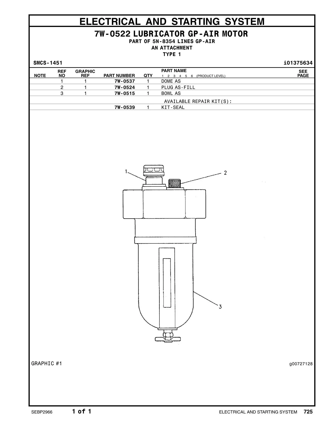 7W-0539 - KIT-SEAL