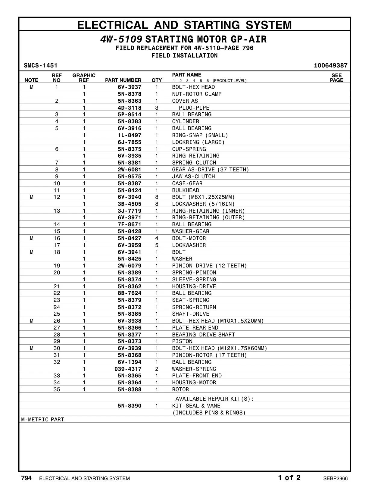 6V-3941 - BOLT