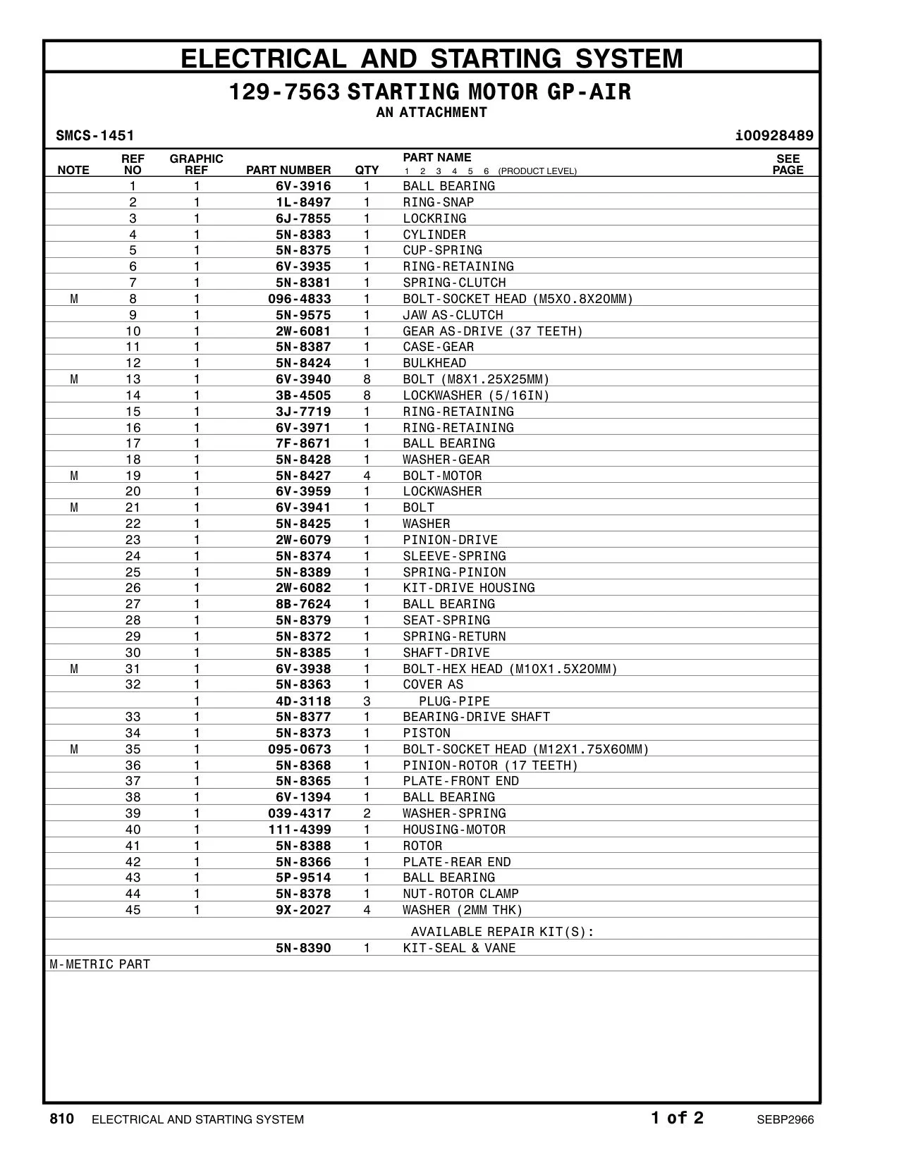 096-4833 - BOLT-SOCKET HEAD (M5X0.8X20MM)