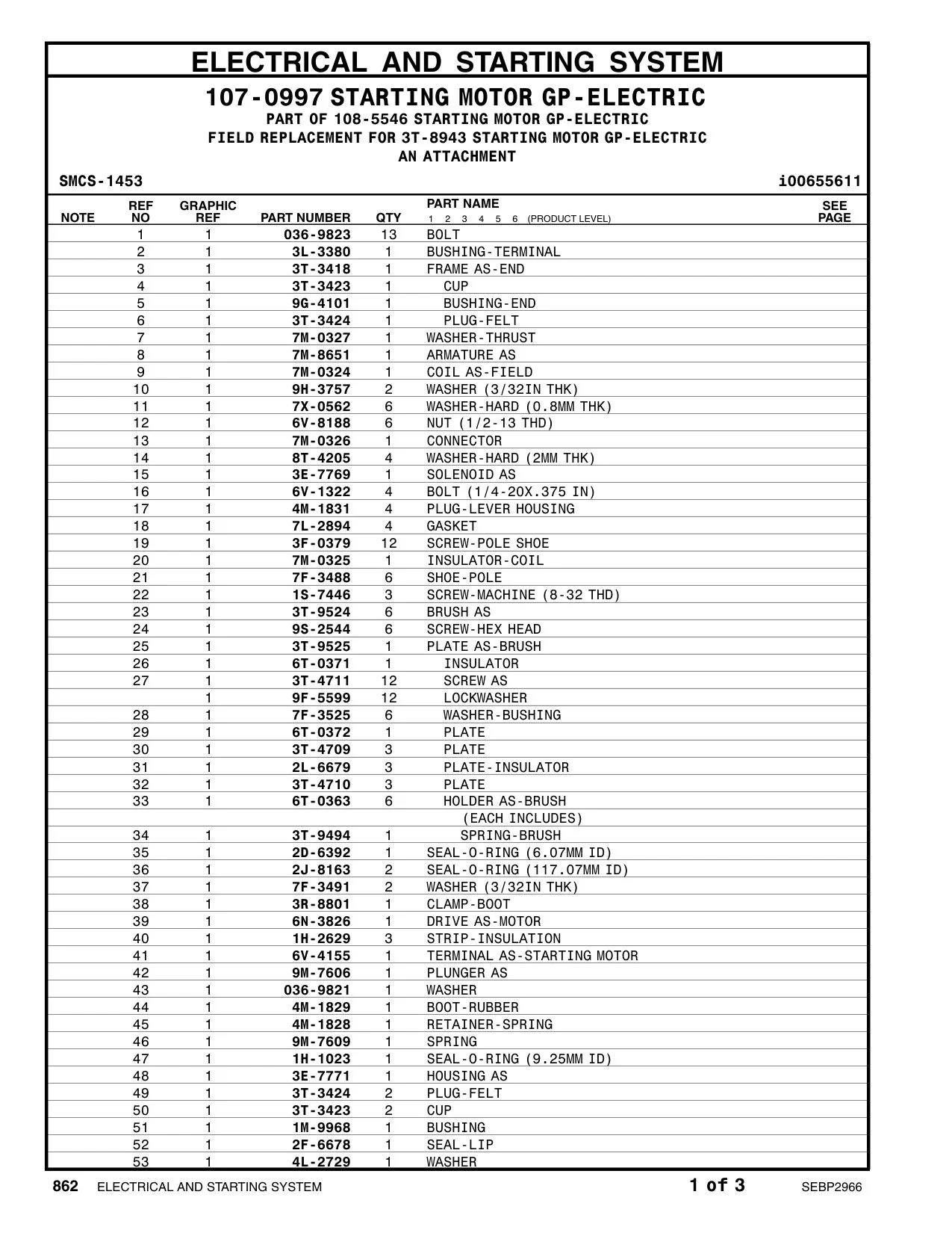 3E-7769 SOLENOID AS CAT parts manual diagram