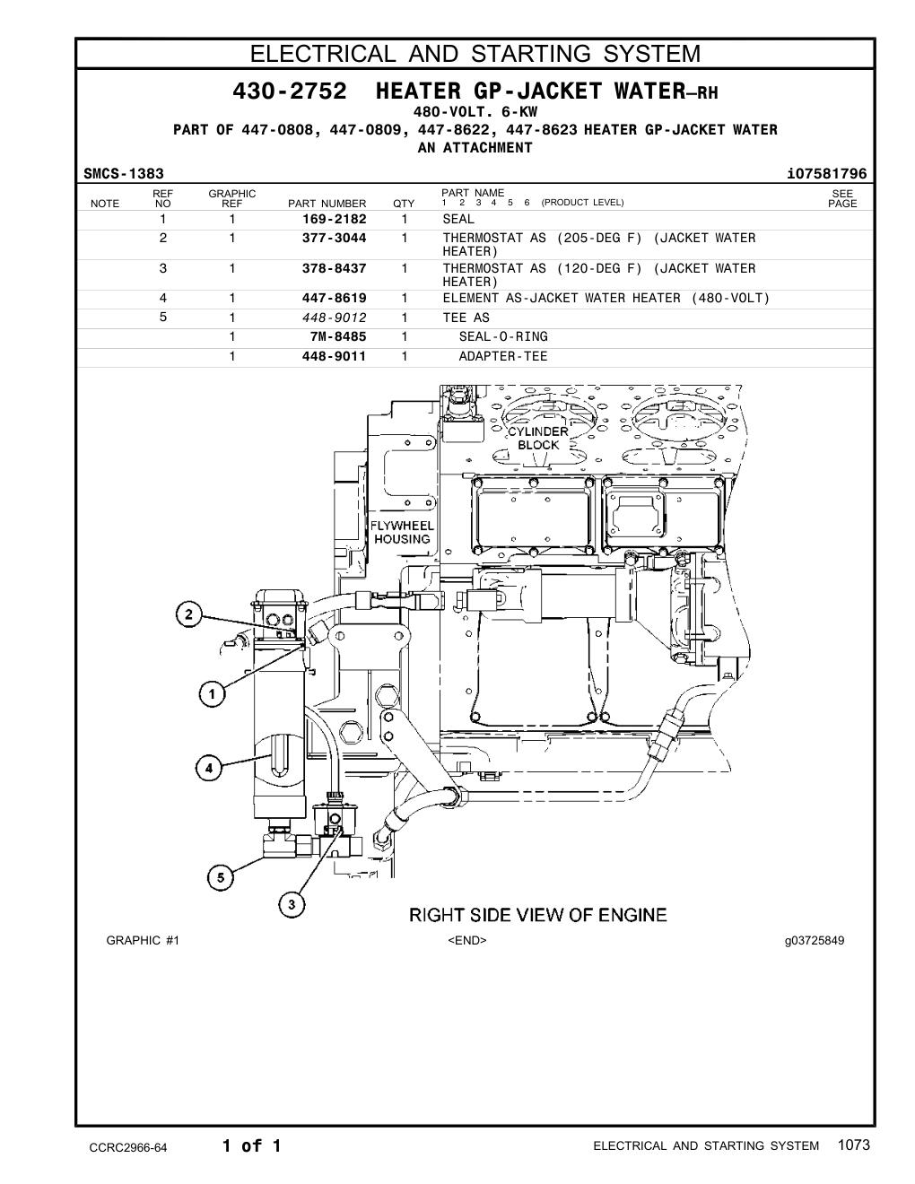 447-8619 - ELEMENT AS-JACKET WATER HEATER (480-VOLT)