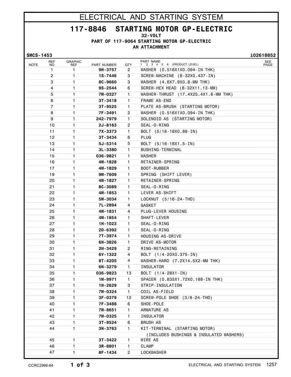 242-7979 SOLENOID AS (STARTING MOTOR) CAT parts manual diagram