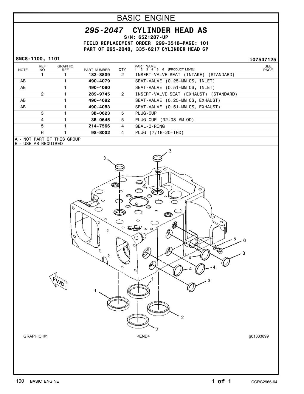 183-8809 - INSERT-VALVE SEAT (INTAKE)