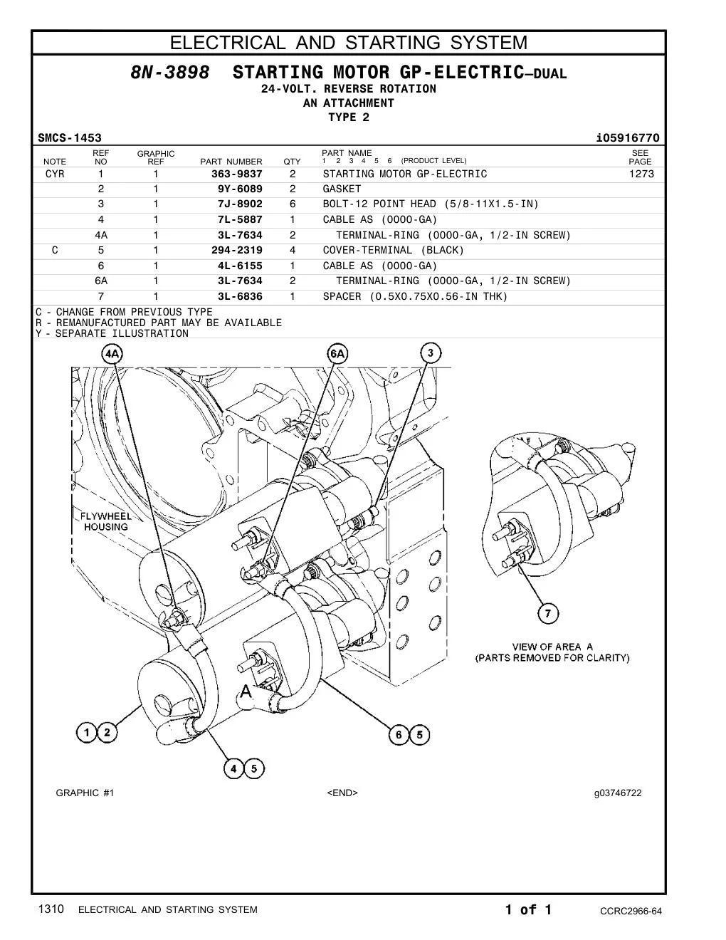 363-9837 - STARTING MOTOR GP-ELECTRIC
