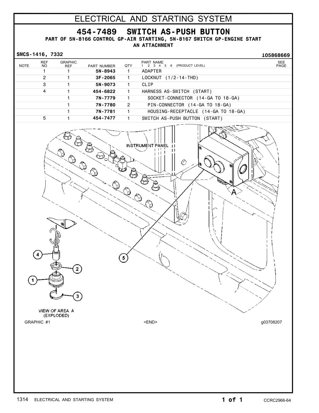 454-6822 - HARNESS AS-SWITCH (START)