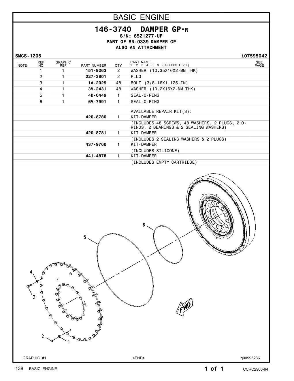 437-9760 - KIT-DAMPER (INCLUDES SILICONE)