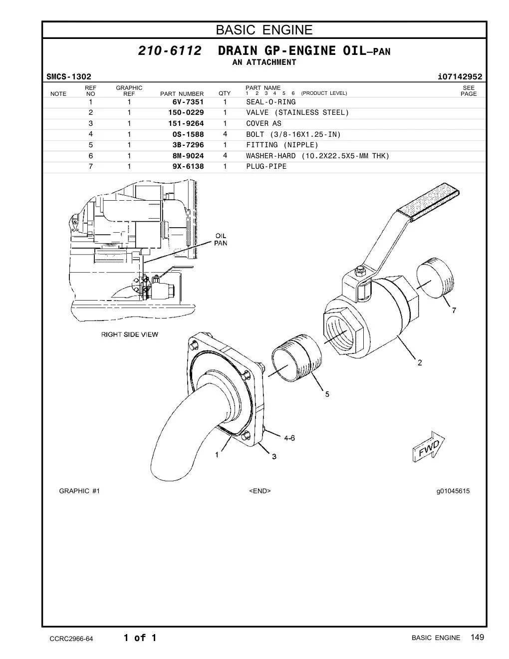 151-9264 COVER AS CAT parts manual diagram