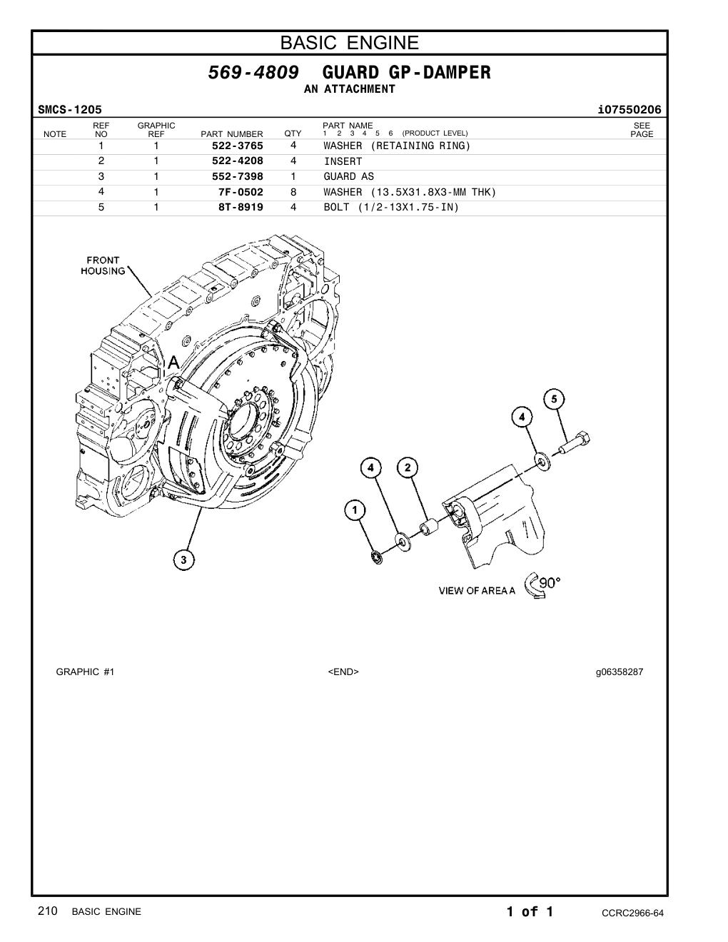 7F-0502 WASHER (13.5X31.8X3-MM THK) CAT parts manual diagram