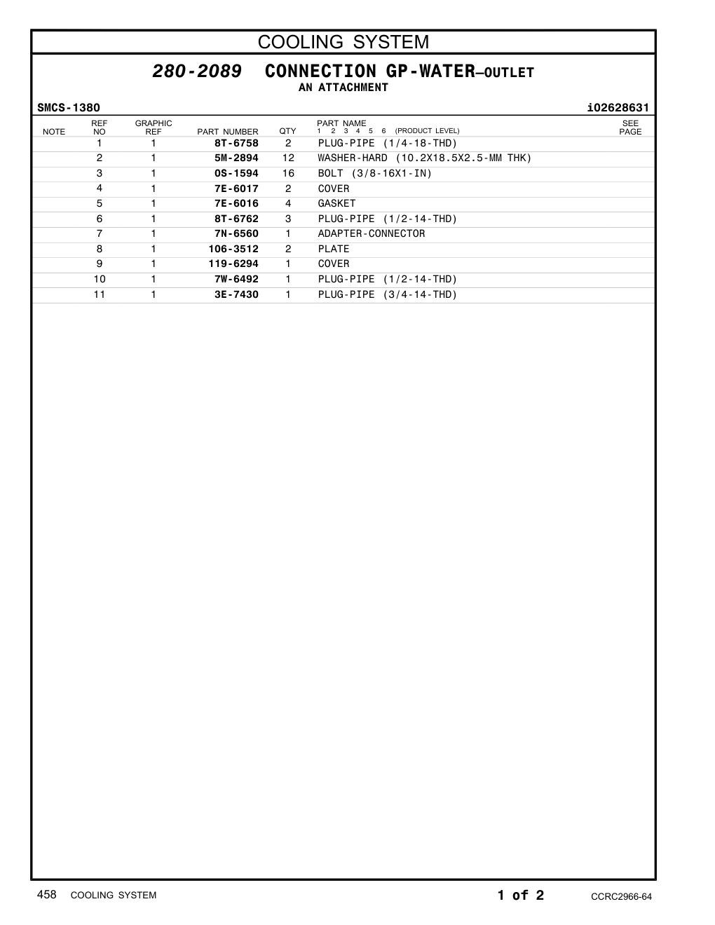 106-3512 PLATE CAT parts manual diagram