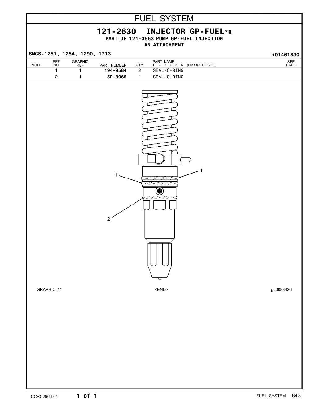 194-9584 SEAL-O-RING CAT parts manual diagram
