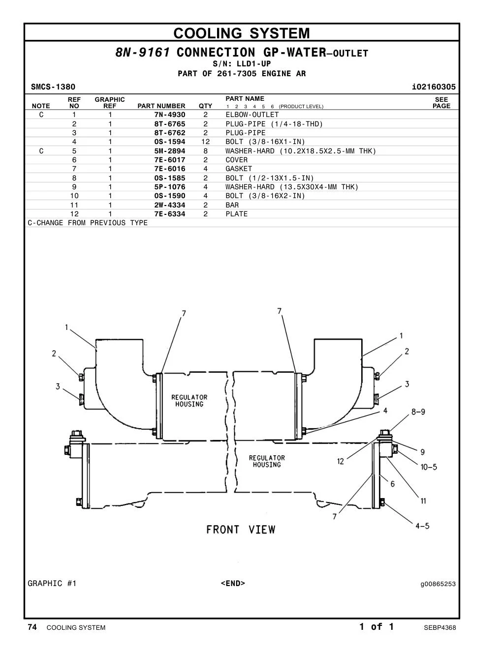 7N-4930 - ELBOW-OUTLET