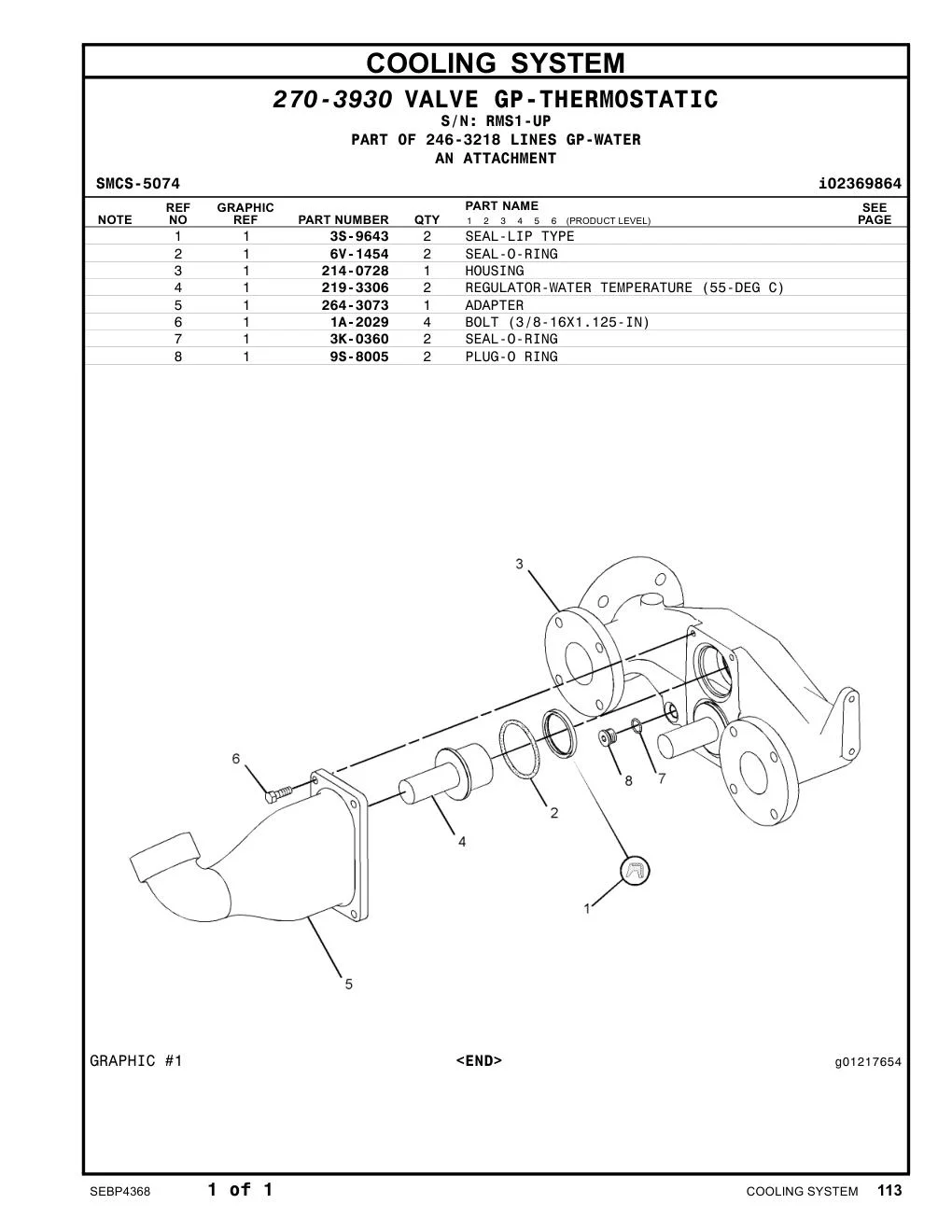 219-3306 - REGULATOR-WATER TEMPERATURE (55-DEG C)