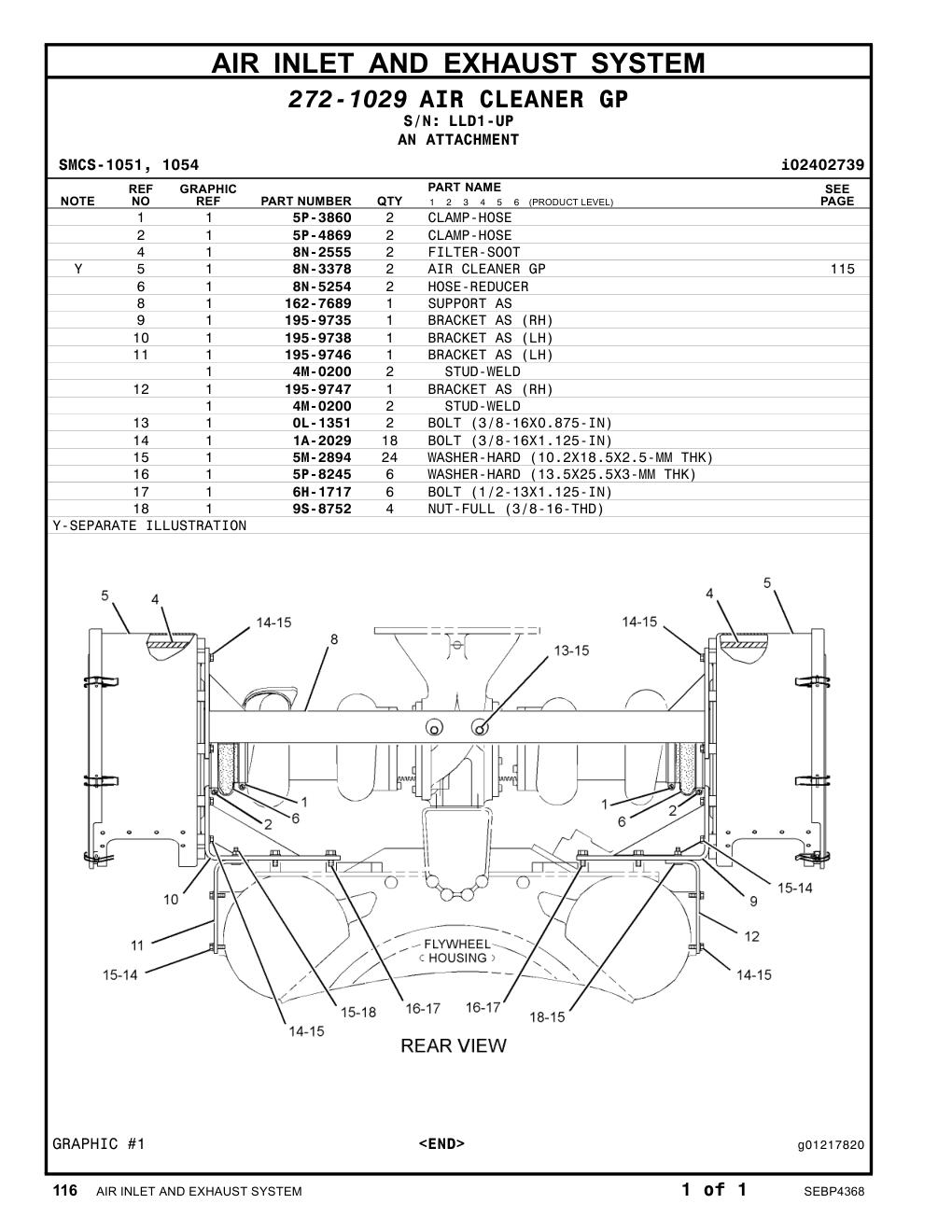 195-9746 BRACKET AS (LH) · S/N LLD1-UP CAT parts manual diagram