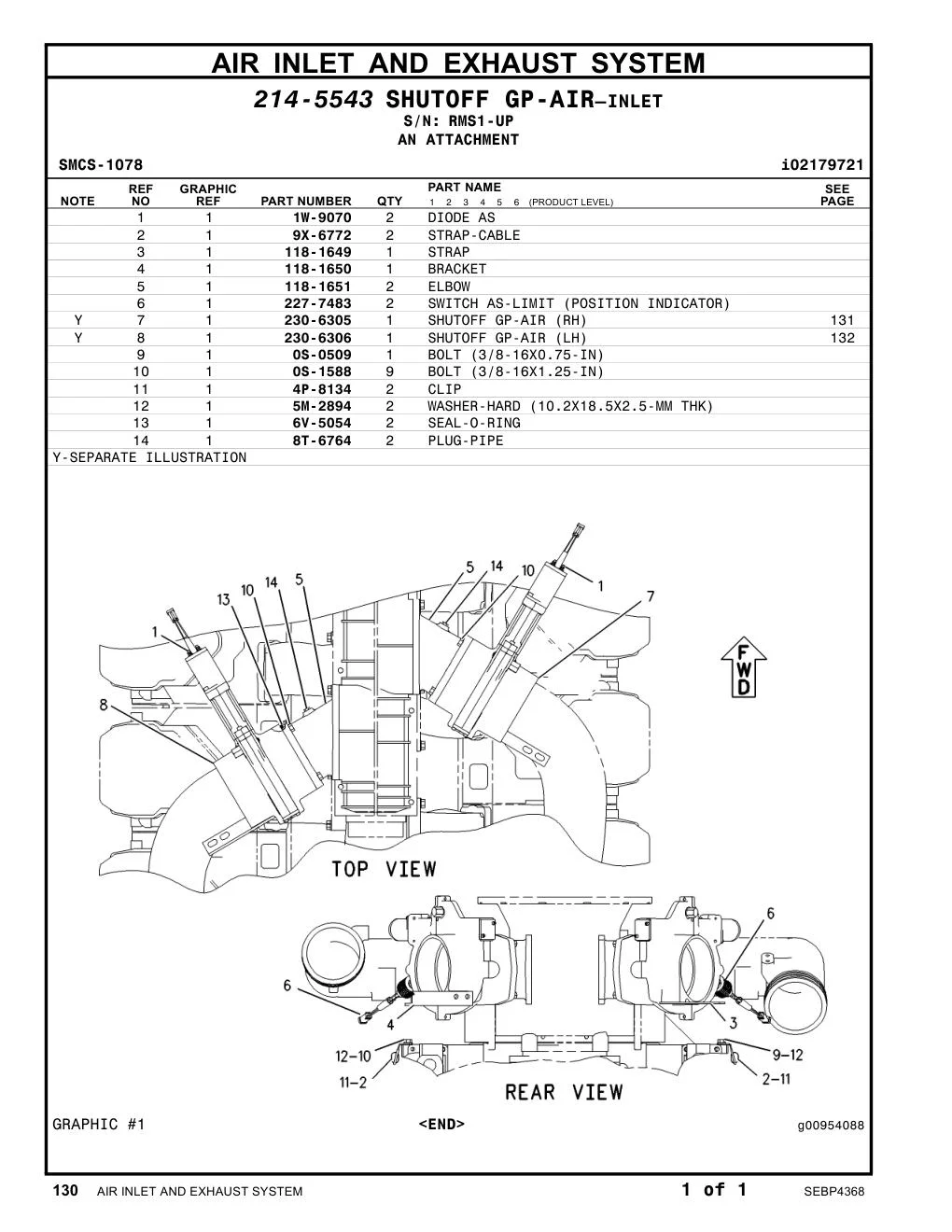 227-7483 SWITCH AS-LIMIT (POSITION INDICATOR) · S/N RMS1-UP CAT parts manual diagram