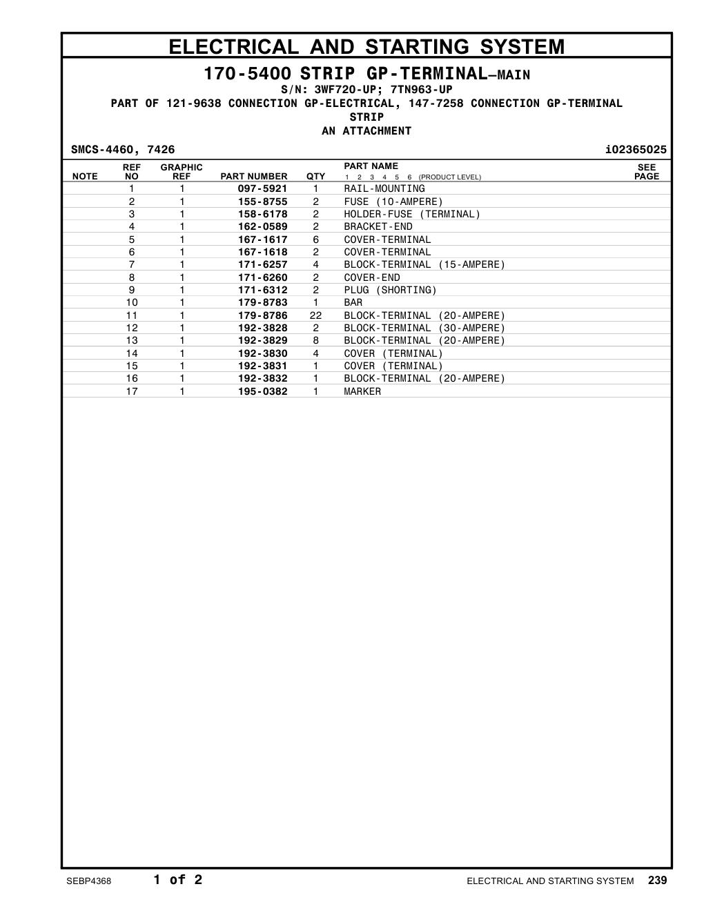 171-6312 PLUG (SHORTING) CAT parts manual diagram