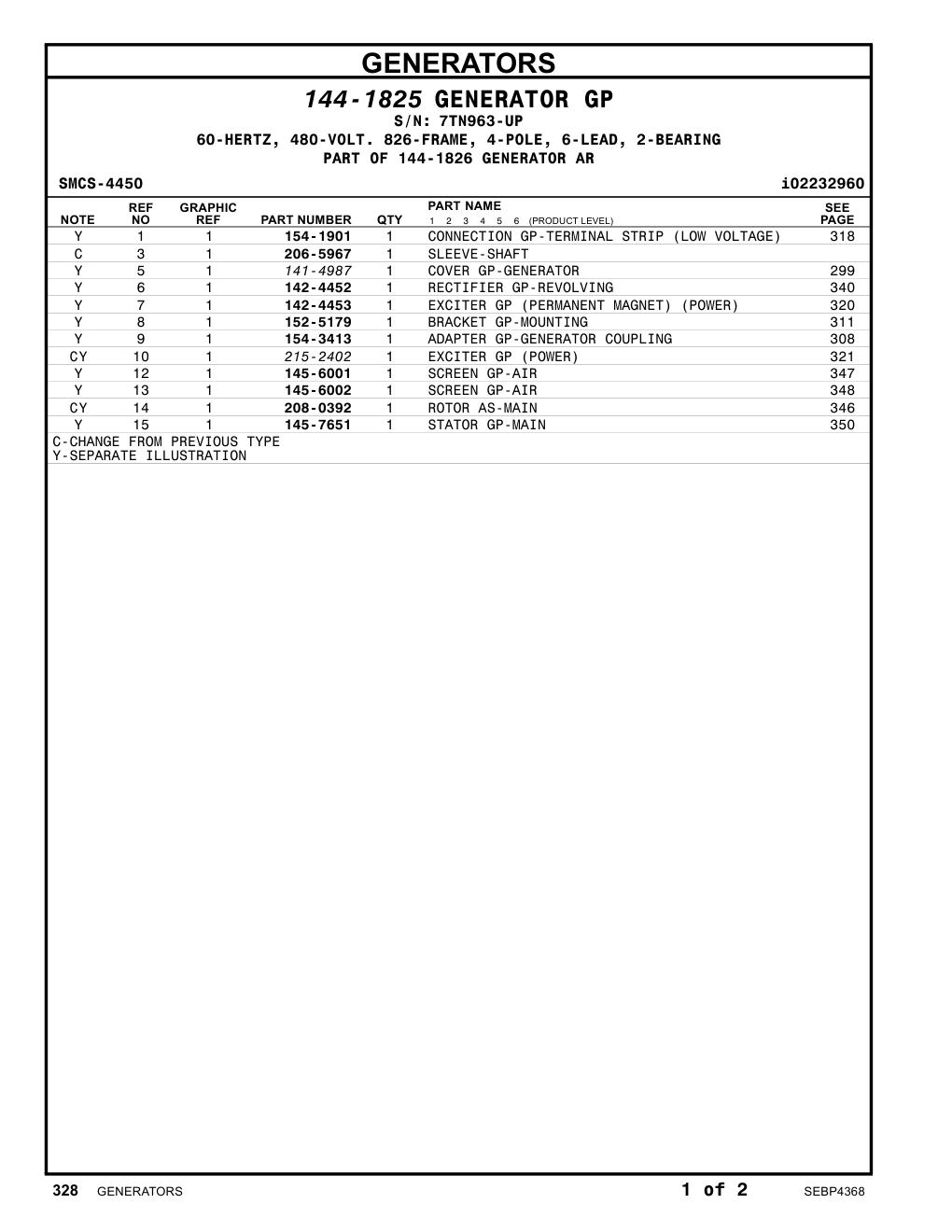 145-6001 SCREEN GP-AIR · S/N 7TN963-UP CAT parts manual diagram