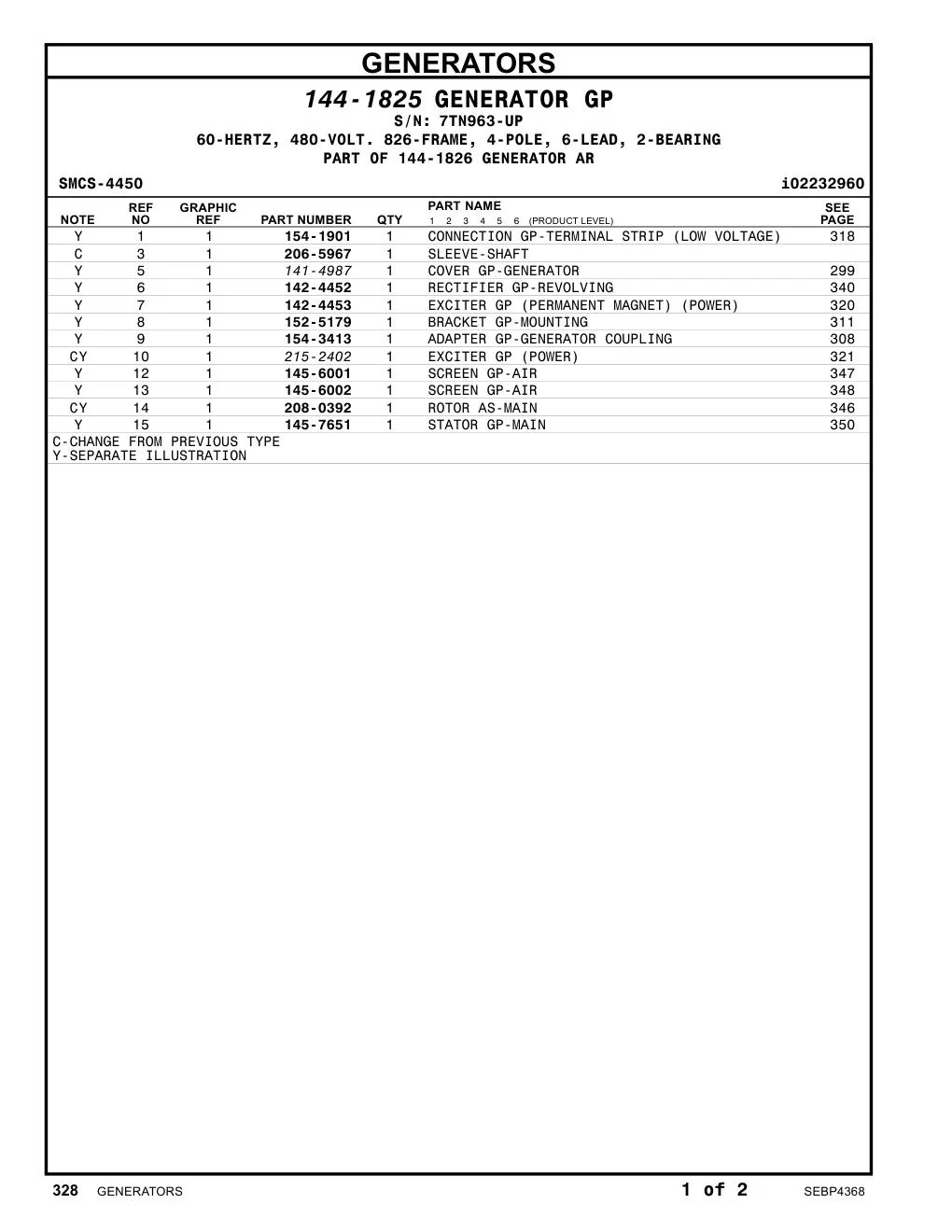152-5179 BRACKET GP-MOUNTING · S/N 7TN963-UP CAT parts manual diagram