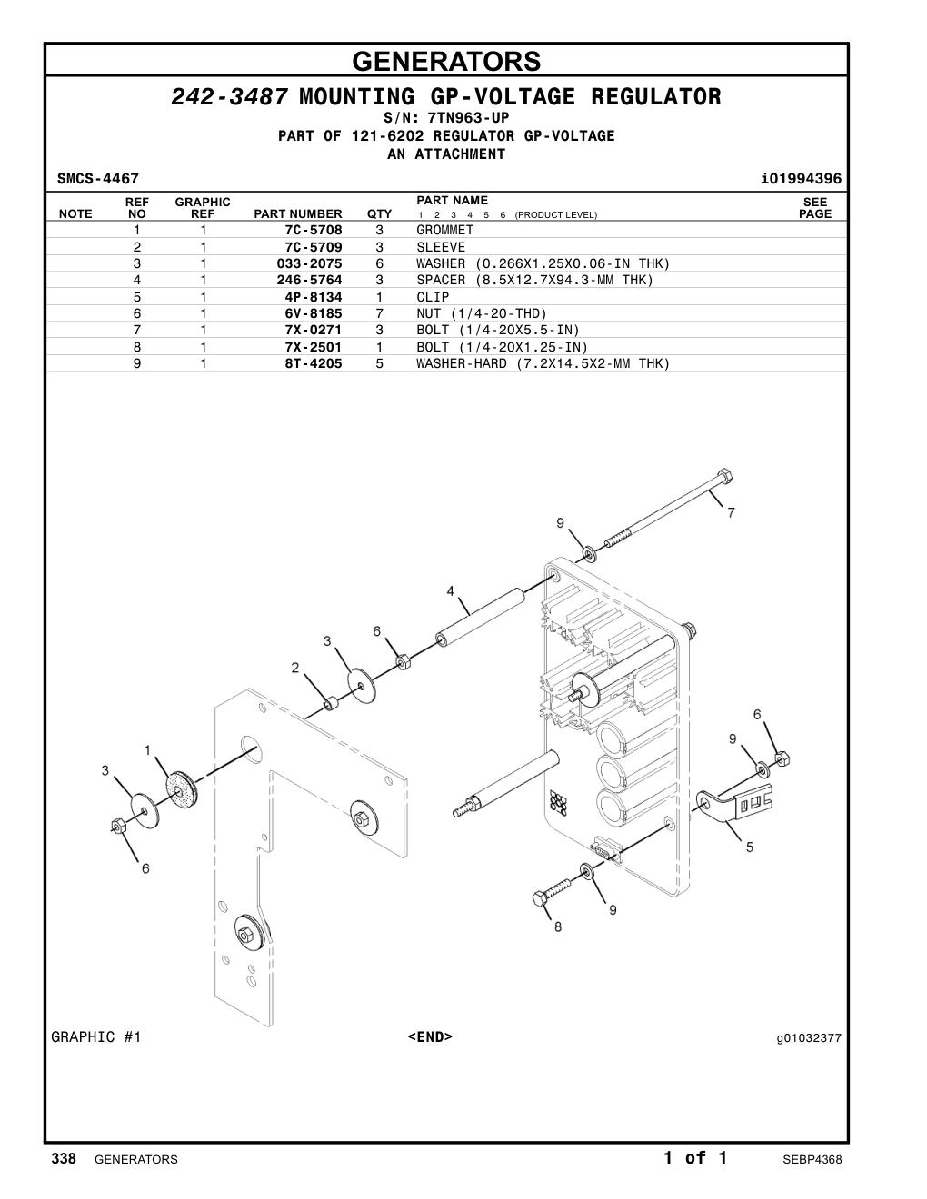 246-5764 - SPACER (8.5X12.7X94.3-MM THK)