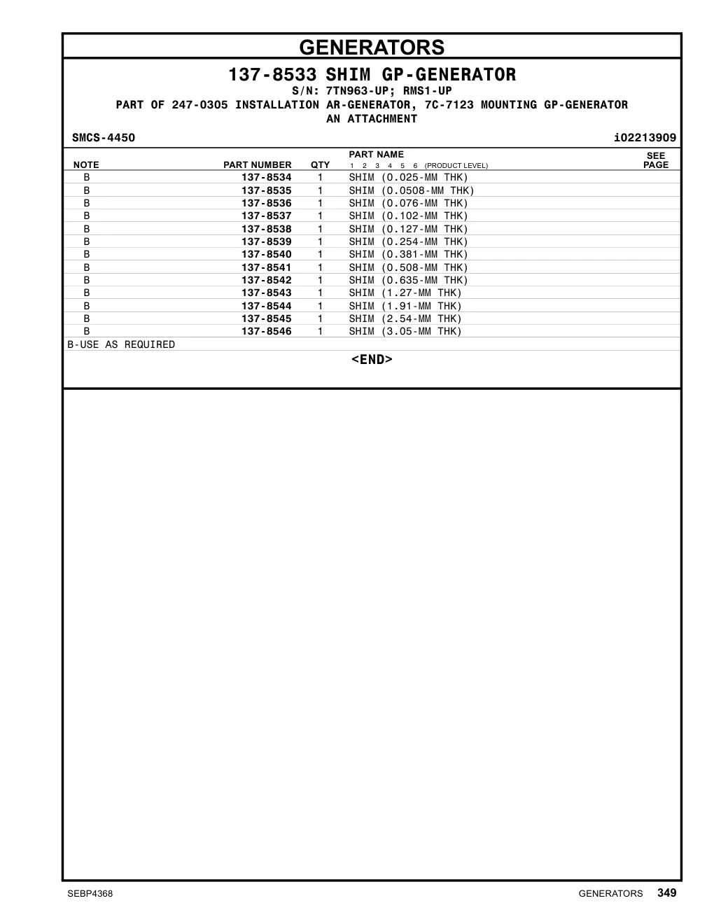 137-8537 - SHIM (0.102-MM THK)