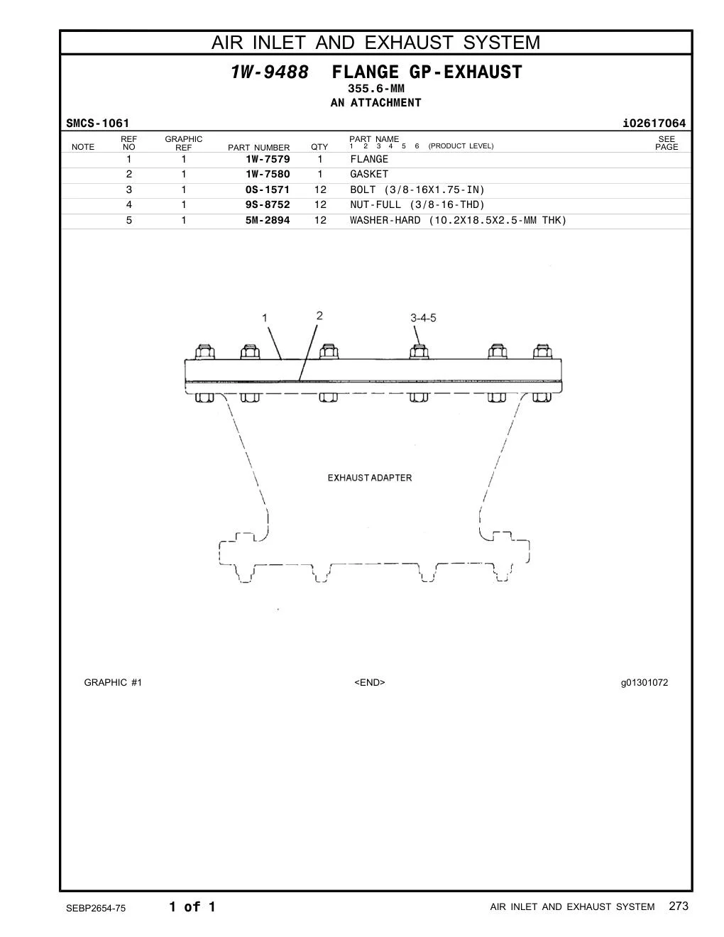 1W-7580 - GASKET
