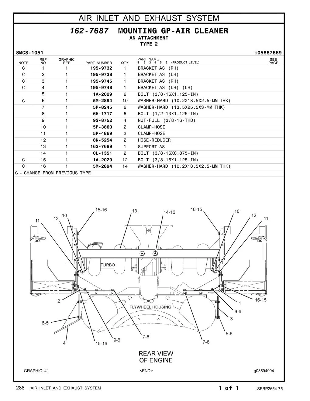 195-9738 - BRACKET AS (LH)