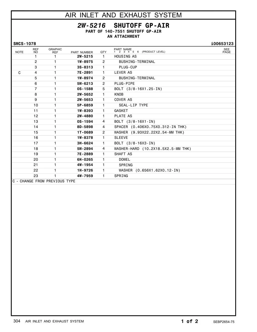 7E-2891 - LEVER AS