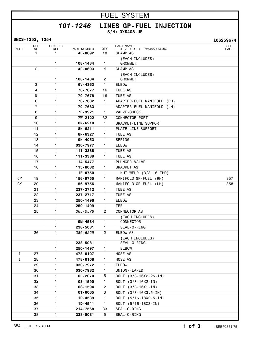 115-8082 BRACKET AS · S/N 3XS408-UP CAT parts manual diagram