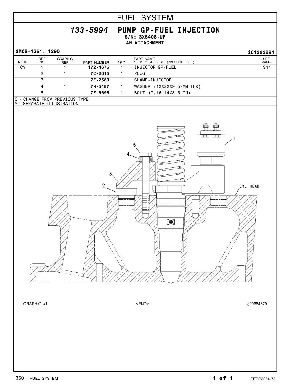 172-4675 - INJECTOR GP-FUEL