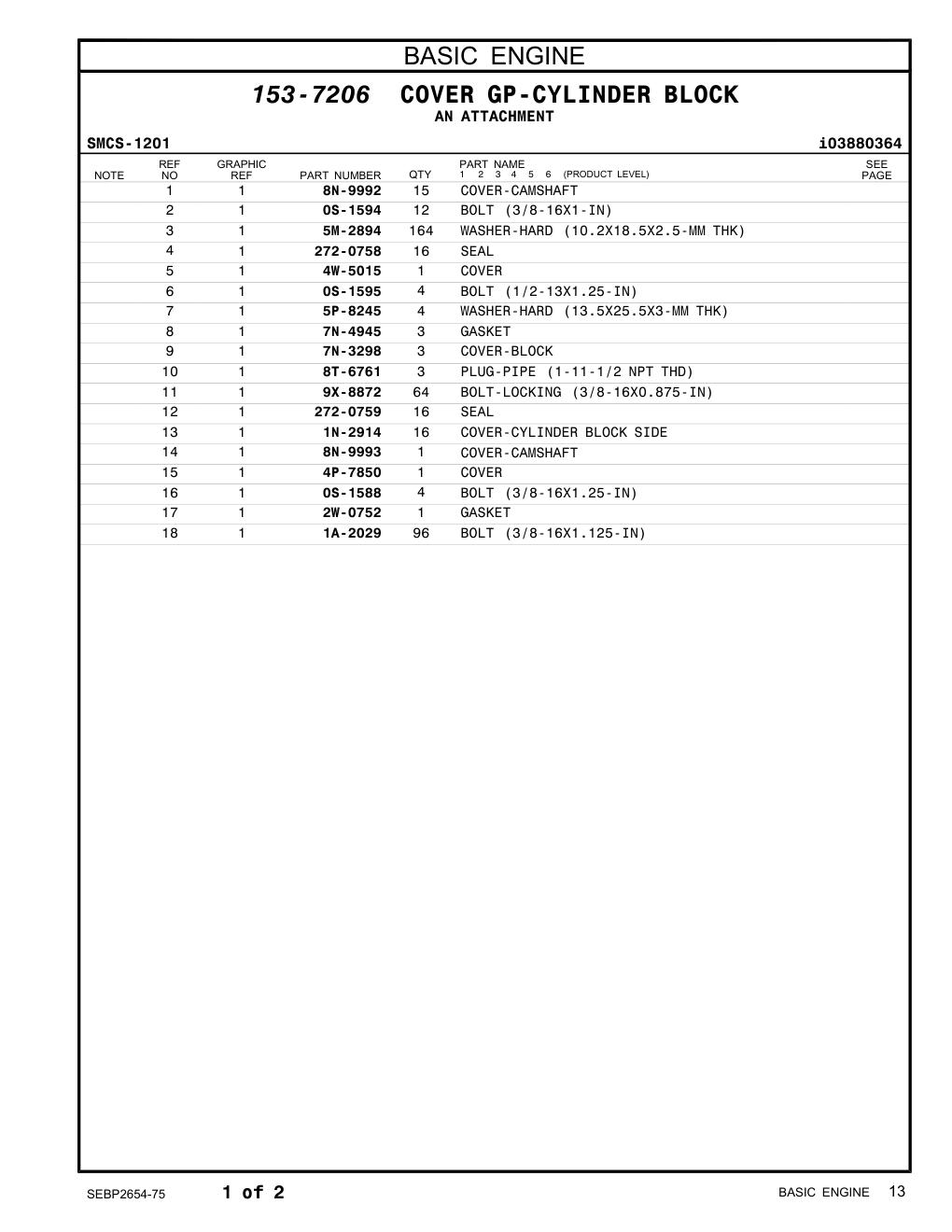 4P-7850 COVER CAT parts manual diagram