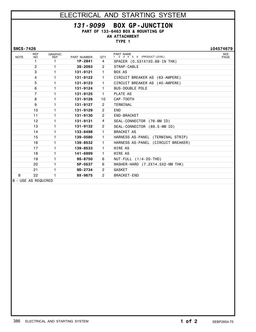 139-8533 WIRE AS CAT parts manual diagram