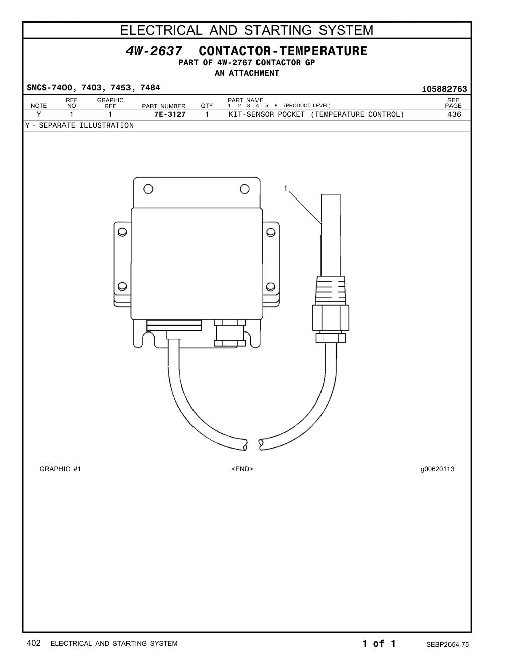 7E-3127 - KIT-SENSORPOCKET(TEMPERATURECONTACTOR)