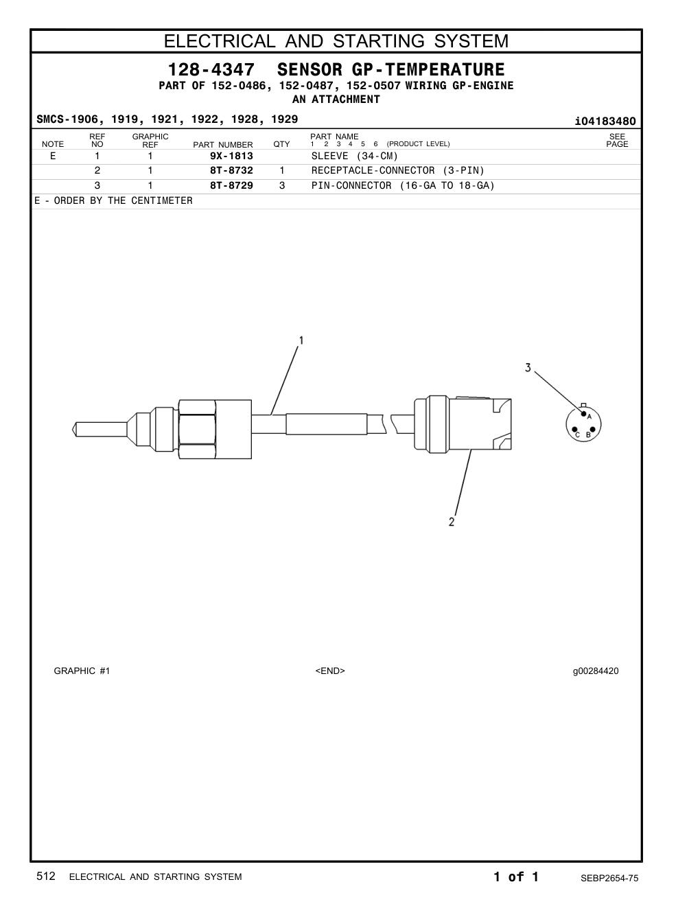 8T-8732 - RECEPTACLE (3-PIN)