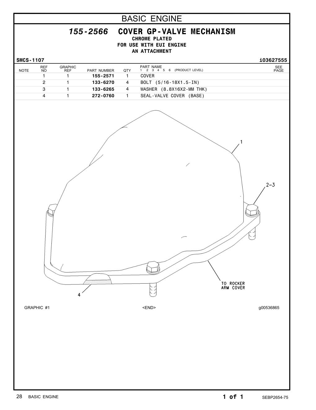 155-2571 COVER CAT parts manual diagram