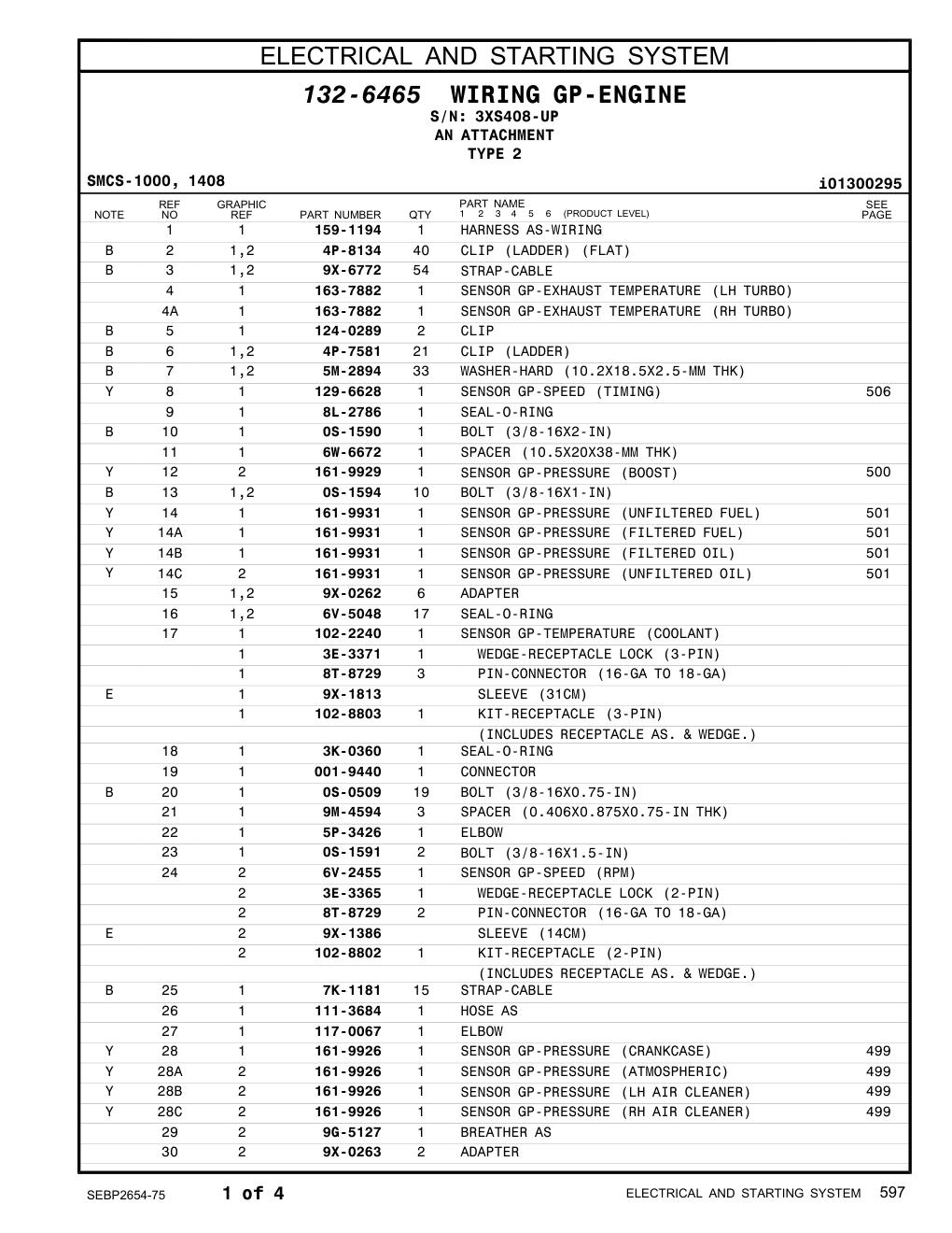 161-9931 - SENSOR GP-PRESSURE (FILTERED FUEL)