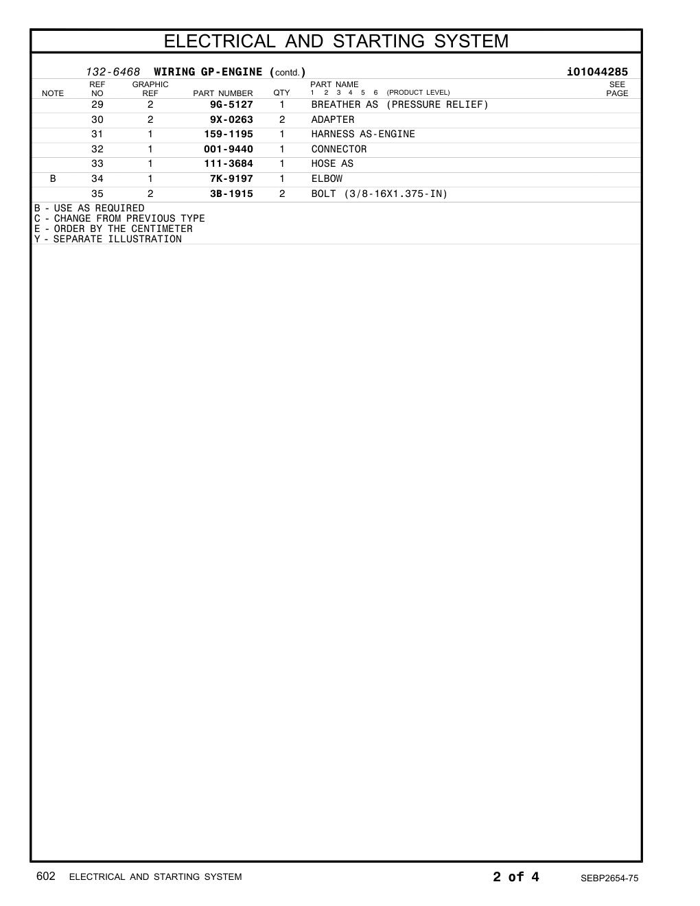 159-1195 HARNESS AS-ENGINE CAT parts manual diagram