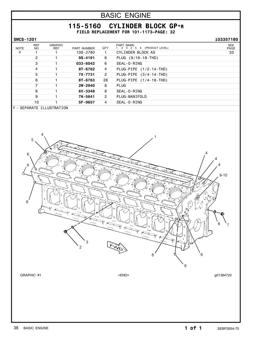106-2780 - CYLINDER BLOCK AS