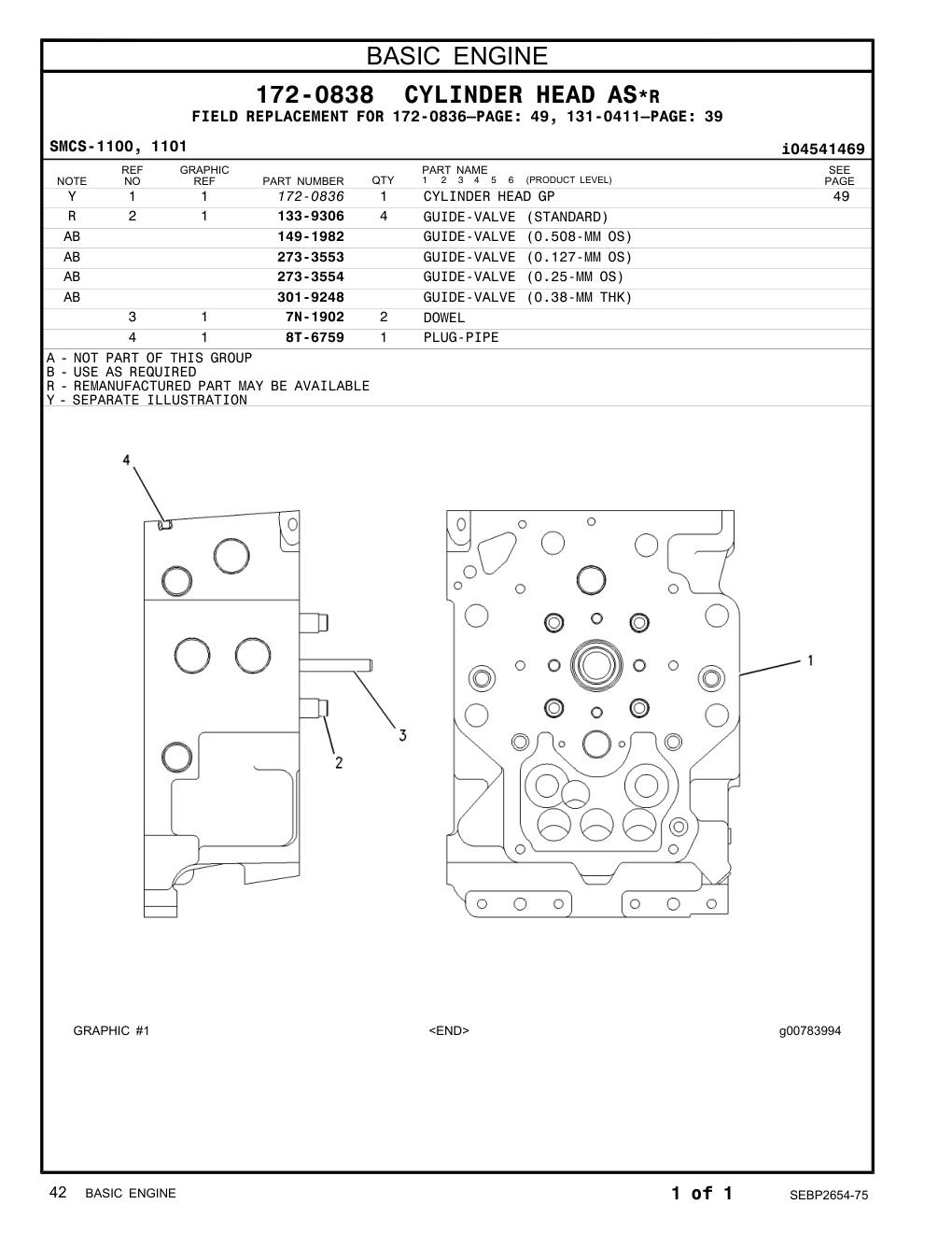 172-0836 - CYLINDER HEAD GP