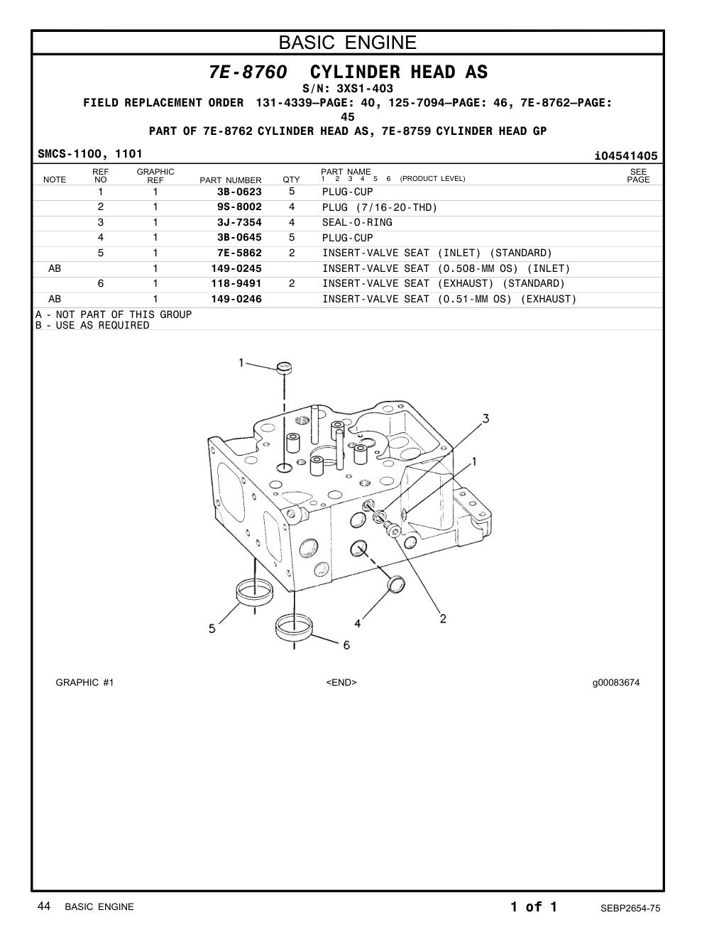 7E-5862 - INSERT-VALVE SEAT (INLET) (STANDARD)