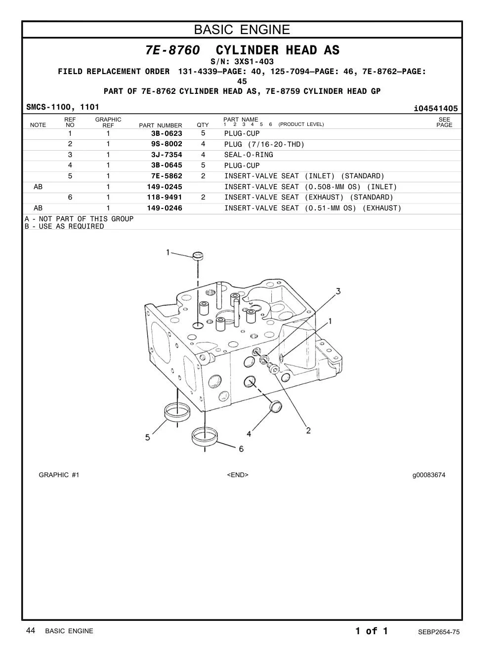 149-0245 - INSERT-VALVE SEAT (0.508-MM OS) (INLET)
