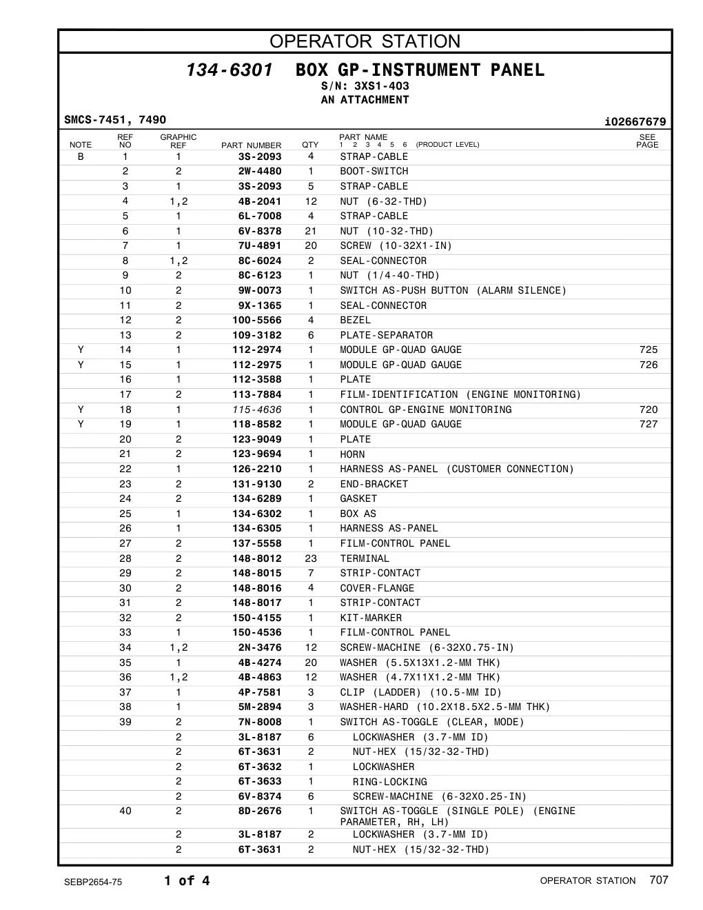 109-3182 PLATE-SEPARATOR · S/N 3XS1-403 CAT parts manual diagram