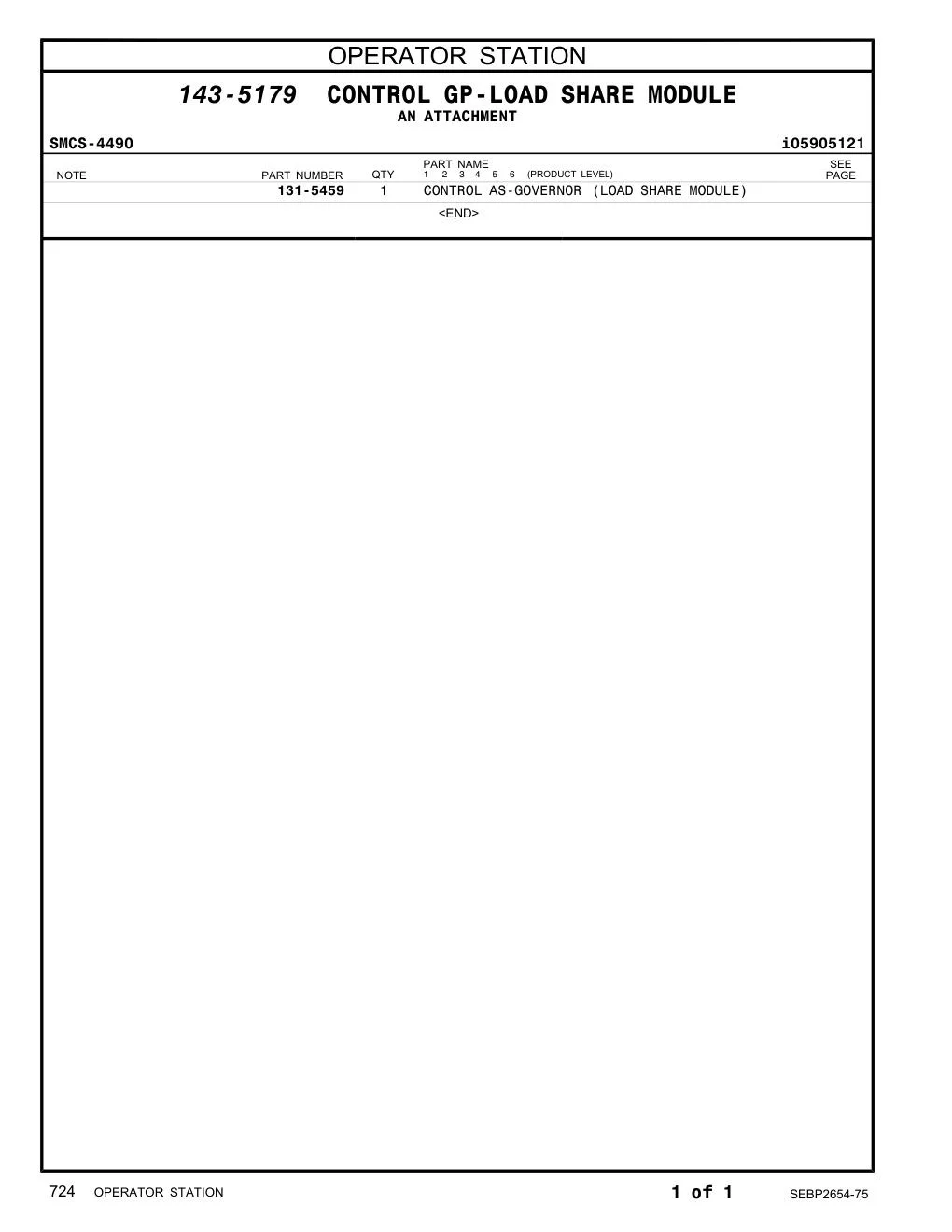 131-5459 - CONTROL AS-GOVERNOR (LOAD SHARE MODULE)