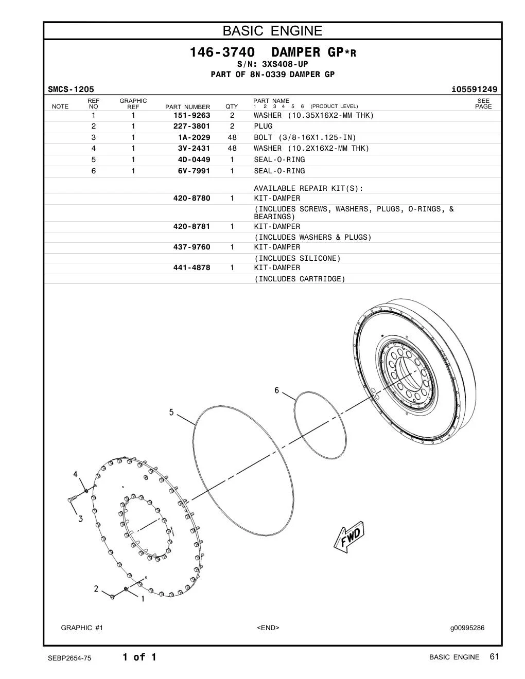 441-4878 - KIT-DAMPER (INCLUDES CARTRIDGE)