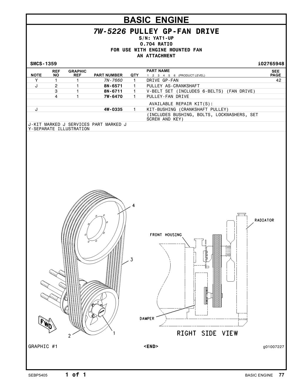 8N-6711 - V-BELT SET