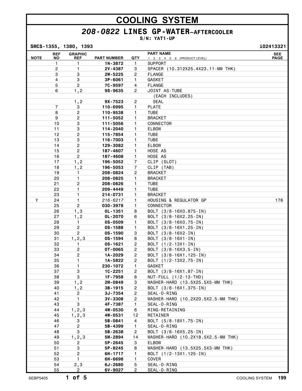208-0825 BRACKET · S/N YAT1-UP CAT parts manual diagram