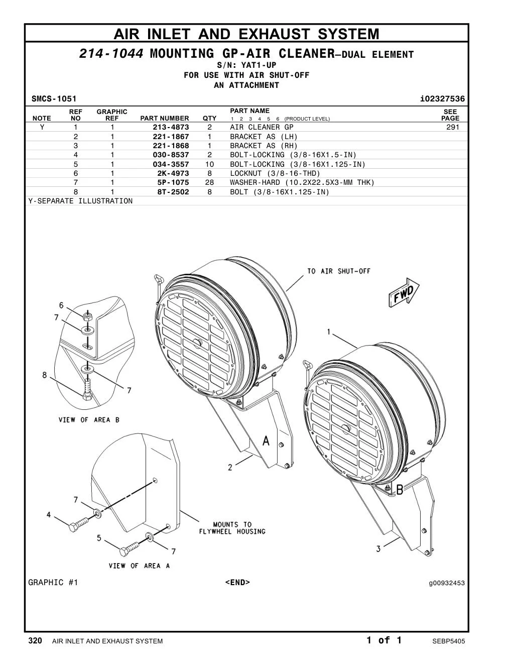 213-4873 - AIR CLEANER GP