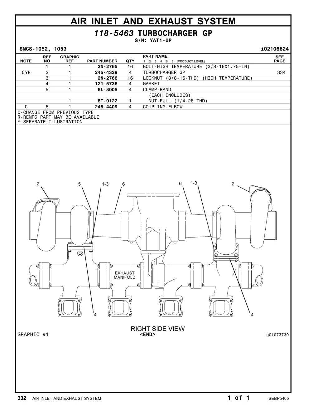 245-4339 - TURBOCHARGER GP