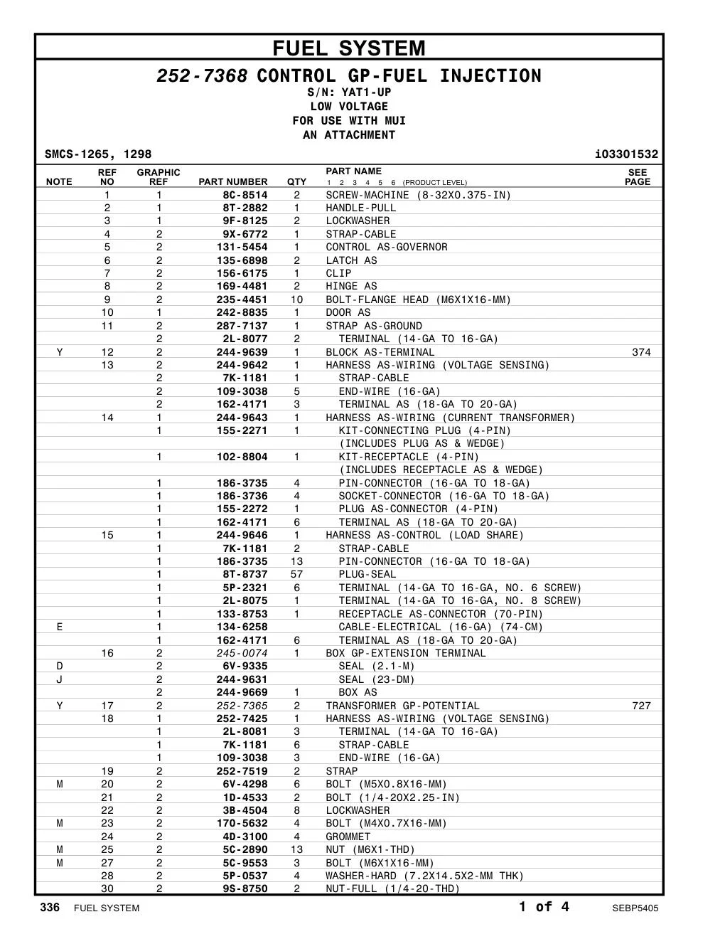 244-9669 BOX AS · S/N YAT1-UP CAT parts manual diagram