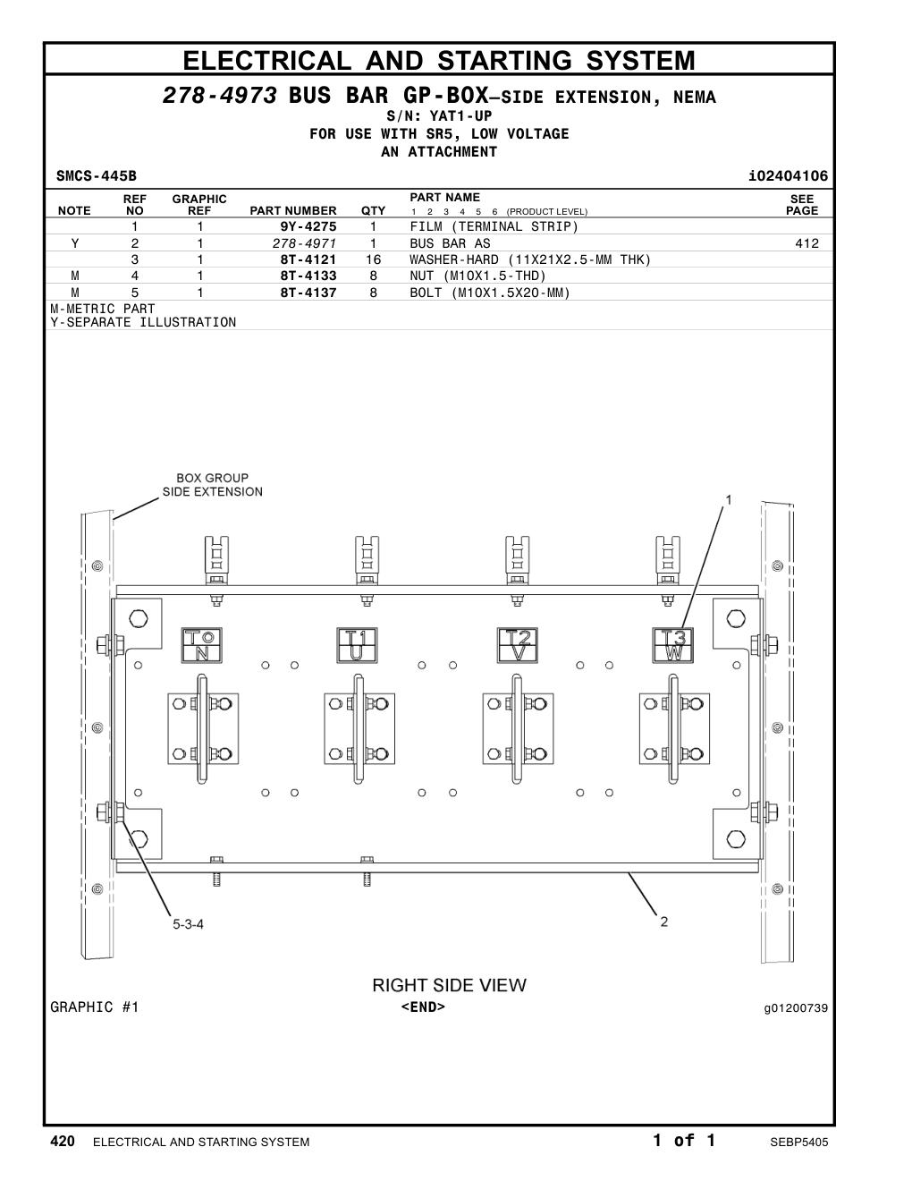 278-4971 - BUS BAR AS