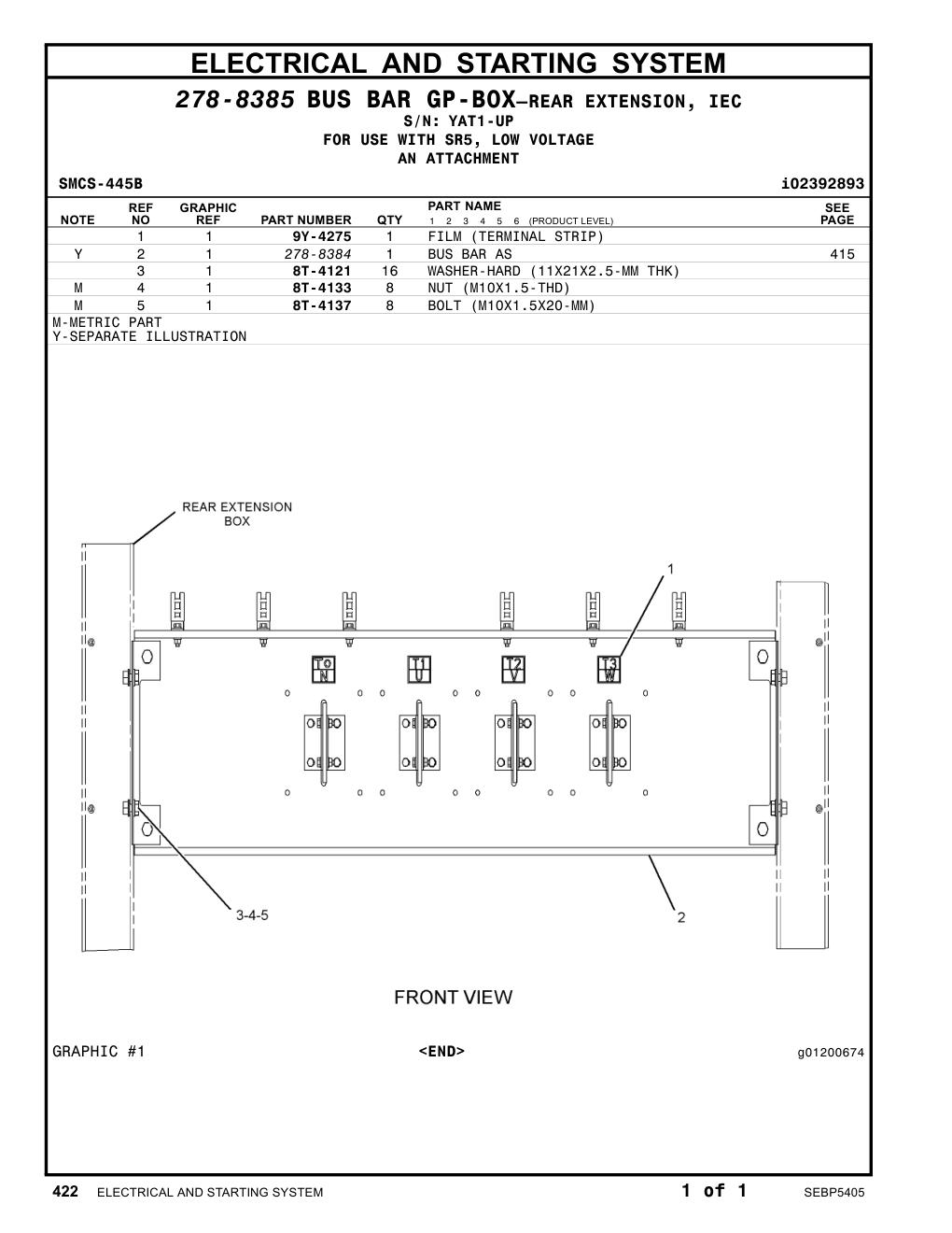 278-8384 - BUS BAR AS