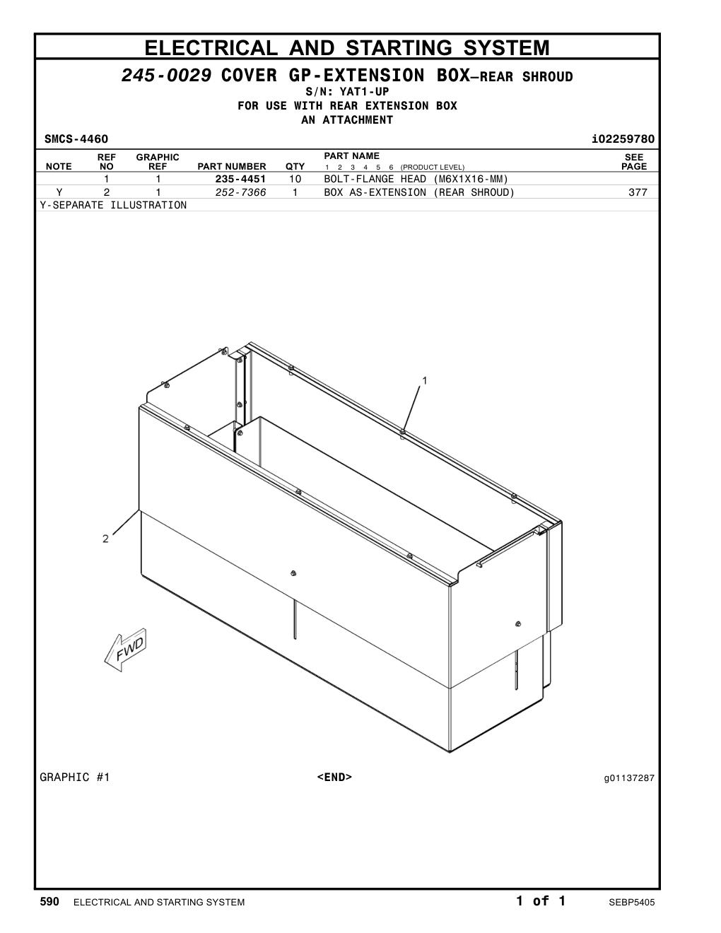 252-7366 - BOX AS-EXTENSION (REAR SHROUD)
